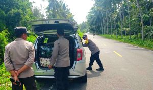 Jelang Puasa Ramadhan, Polsek Pagimana Razia Kendaraan di Taloyon Banggai