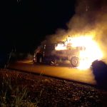Mobil Suzuki Mega Carry Terbakar di Toili Barat