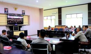 Musrenbang Polri 2023 Diikuti Kapolres Banggai Melalui Video Conference