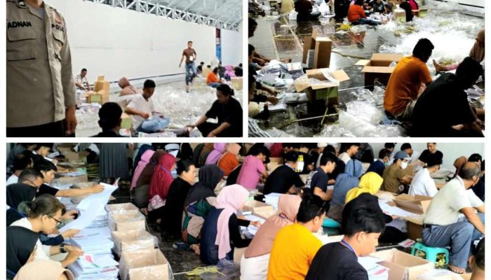 Surat Suara DPRD Banggai Mulai Disortir dan Dilipat, KPU Kerahkan 160 Relawan