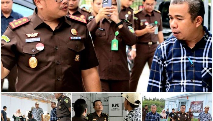 Kajari Raden Wisnu Kunjungi Gudang Logistik Pemilu, KPU Banggai Tambah Semangat