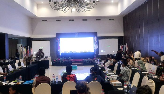 Rapat Pleno Terbuka Pemilu 2024 Masih Berlangsung di Hotel Estrella Luwuk