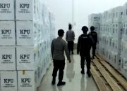 Usai Perhitungan Suara Kabupaten, Gudang Logistik KPU Banggai Masih Dijaga TNI-Polri