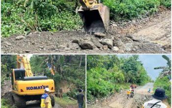 Gerak Cepat PUPR Banggai, Kerahkan Excavator Perbaiki Jalan Longsor Masungkang-Sukamaju I