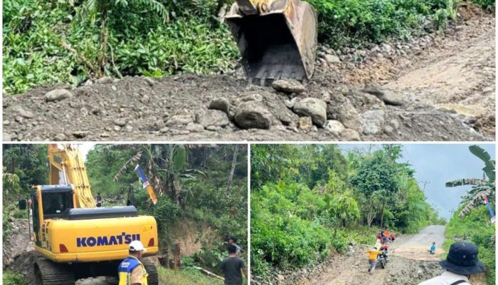 Gerak Cepat PUPR Banggai, Kerahkan Excavator Perbaiki Jalan Longsor Masungkang-Sukamaju I