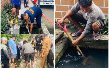 Tersumbat, Bidang Pengairan PUPR Banggai Turunkan Personil Bersihkan Drainase