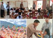 Mengunjungi SD Terpencil Dusun Mumpe Desa Doda, Kapolsek IPDA Andi Beri Bantuan