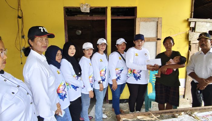 Kepedulian dan Solidaritas Sosial Dharma Wanita Persatuan Dinas PUPR Banggai, Gelar Bhakti Sosial di Desa Kembang Merta Masama  