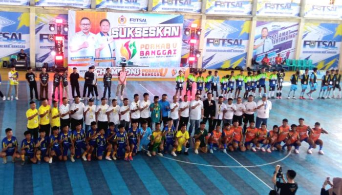 Cabor Futsal PORKAB V Banggai Dibuka, Laga Pertama Tim Nambo Tumbangkan Nuhon 5-3