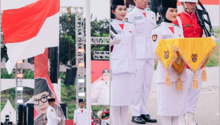 Upacara Penurunan Bendera, Pembawa Baki Indriyani Siswi SMA Negeri 1 Moilong